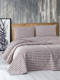 L'essentiel linge de maison Water Yollu Saten - Colcha doble marrón